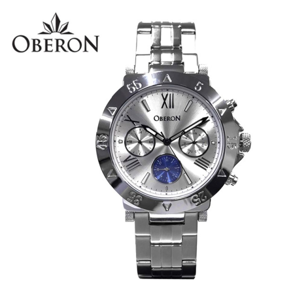 [OBERON] OB-913 STWT  _ Fashion Business Men's Watches with Stainless Steel, Waterproof, Chronograph Quartz Watch for Men, Auto Date